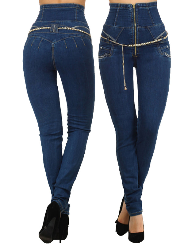 Jeans Tallaje Alto Colombianos Silver Diva