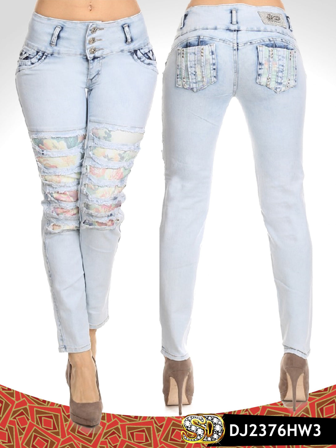 Jeans Levantacola Silver Diva